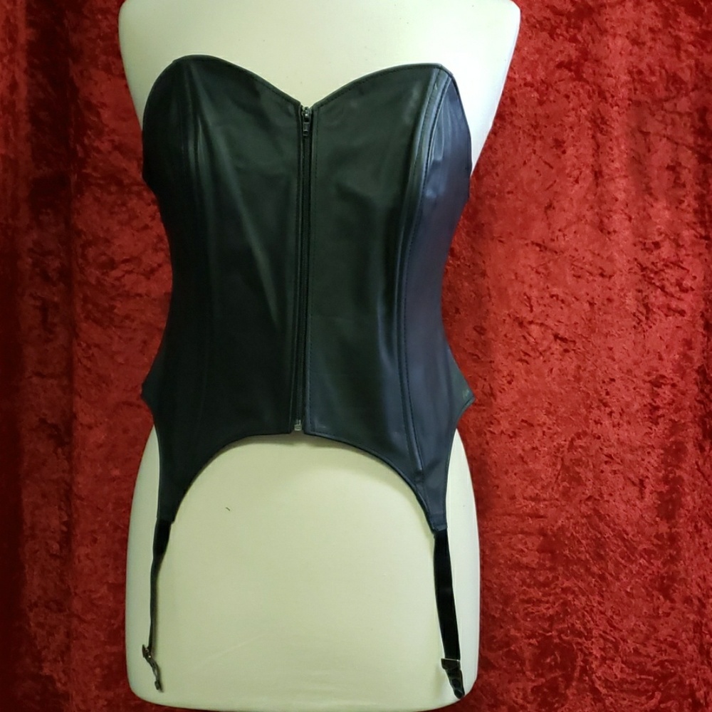 Leather Vest Zip Front